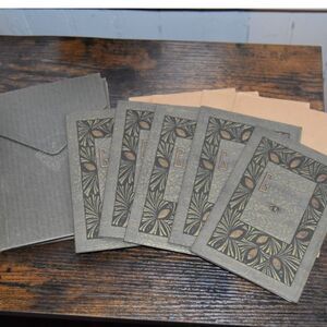 Antique 1920s Reliance Photo Greeting Card Folders Pinecone Design Lot